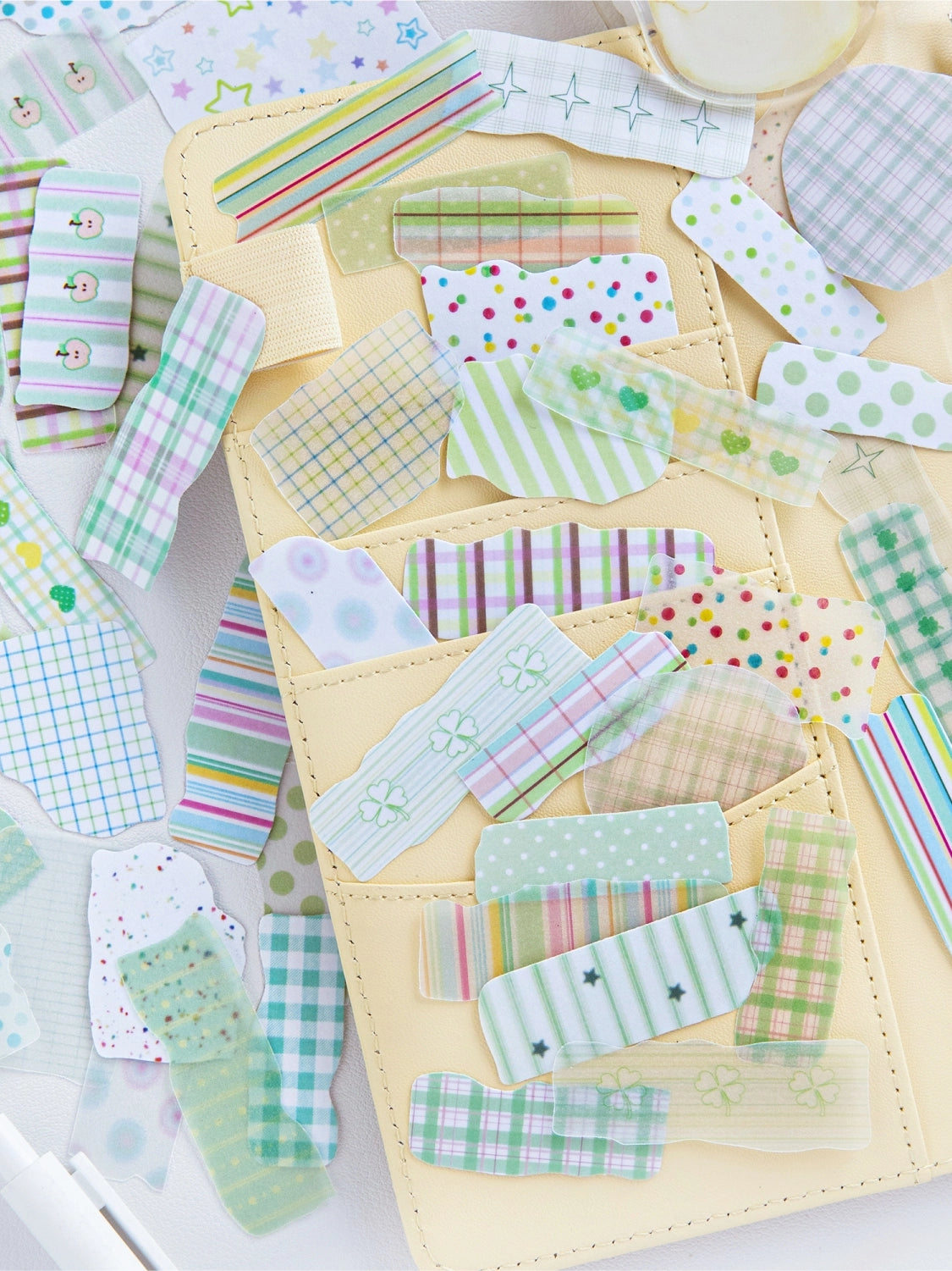 50pcs grid pattern small paper sticker