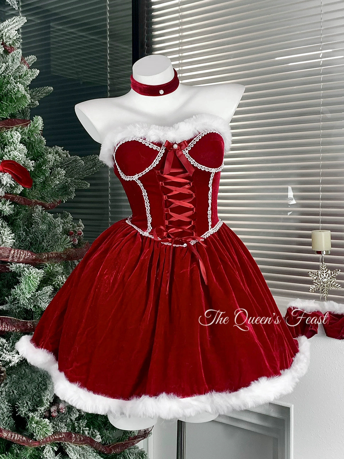 Red Velvet Dress for Christmas