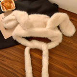 Cute rabbit ears, hat, scarf in one