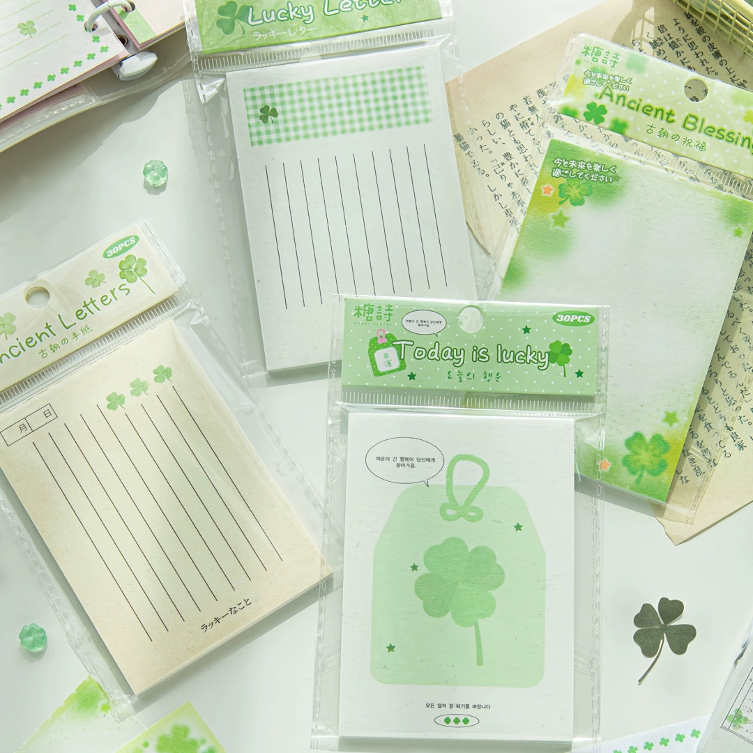 30pcs Four Leaf Clover Lucky Day Notebook