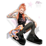 Black Sand Thorn Totem Splicing Suede Thick Bottom Slippers