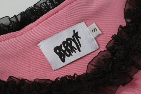 Octopus grass joint name "Marry me" pink lace Tee