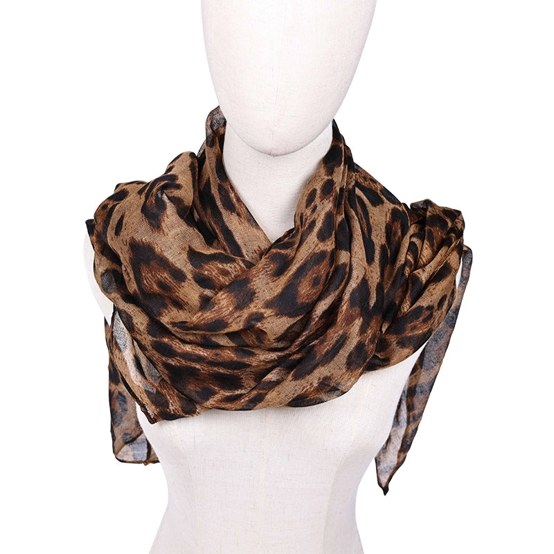 Leopard print large scarf