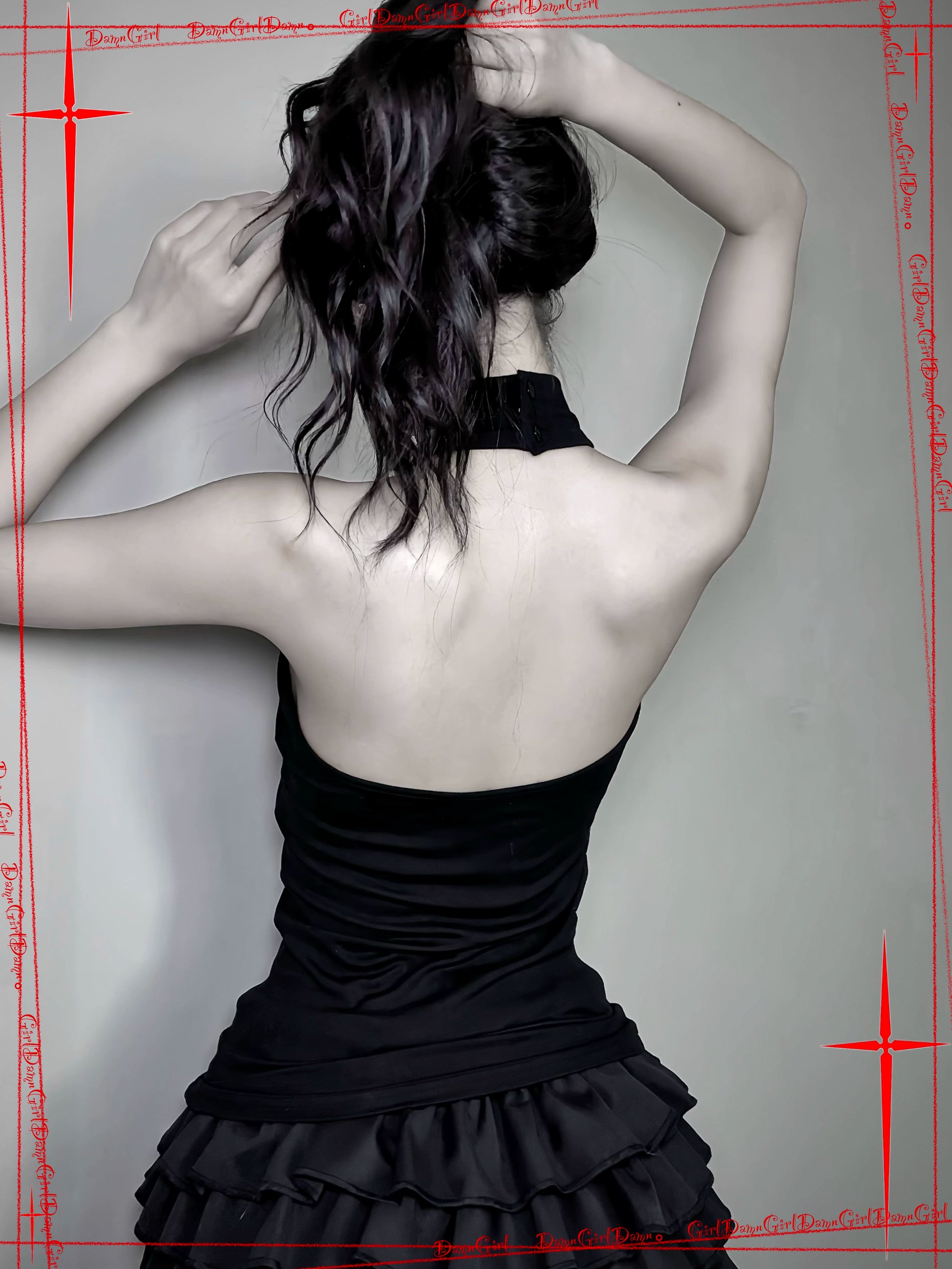 Dark Gothic style cross embroidered engraved vest