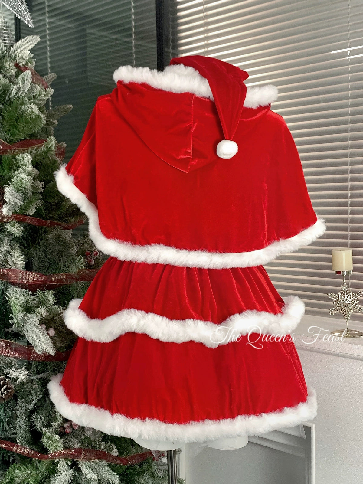 Christmas First Snow | Christmas Dress Velvet strapless Lolita Dress