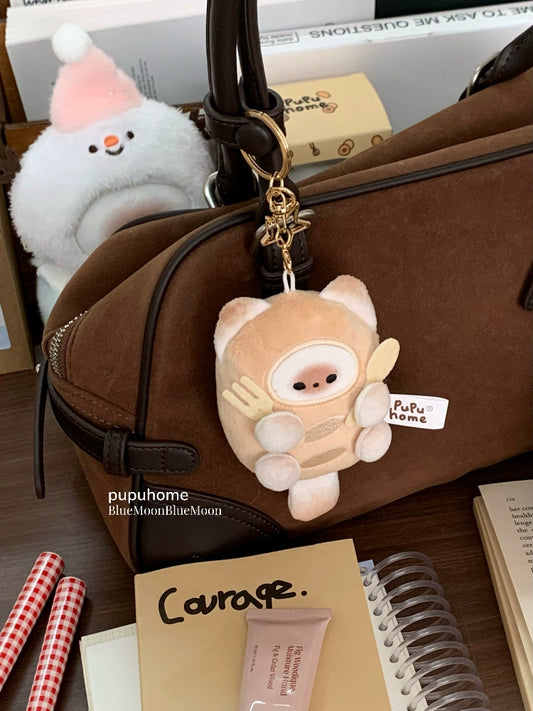 Mantou cat pupu small bread pendant cute