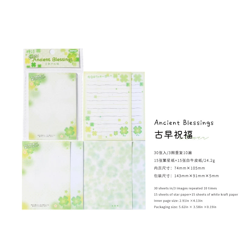 30pcs Four Leaf Clover Lucky Day Notebook