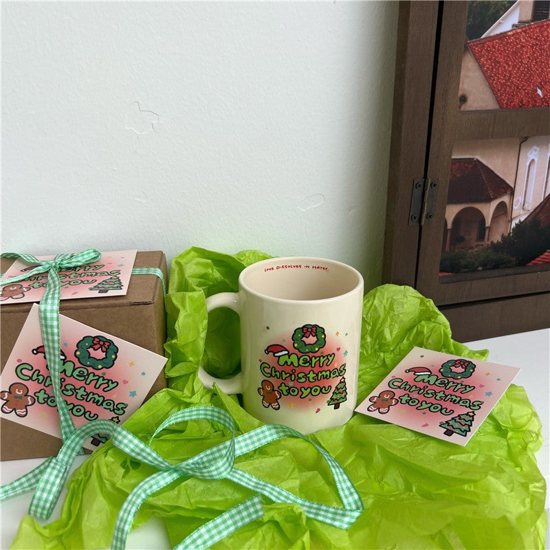 Cartoon Ceramic Cup Christmas Gift Box