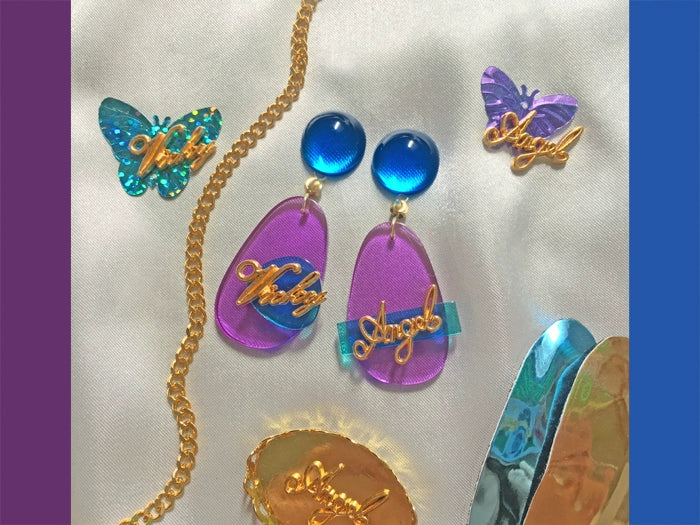 /Metropolis/Midnight Sapphire Cranberry Cocktail Earrings Steam Wave Hot Girl Y2K Disco