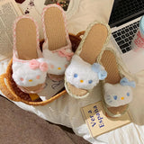 Hello Kitty cotton and linen slippers
