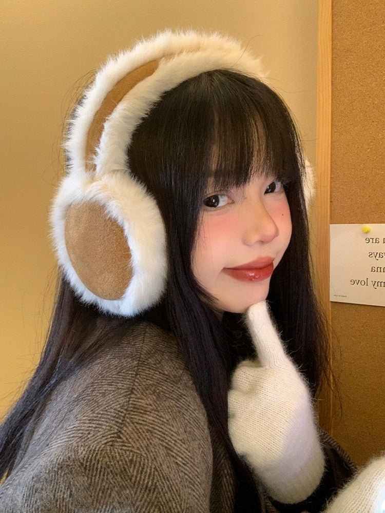 Suede plush earmuffs
