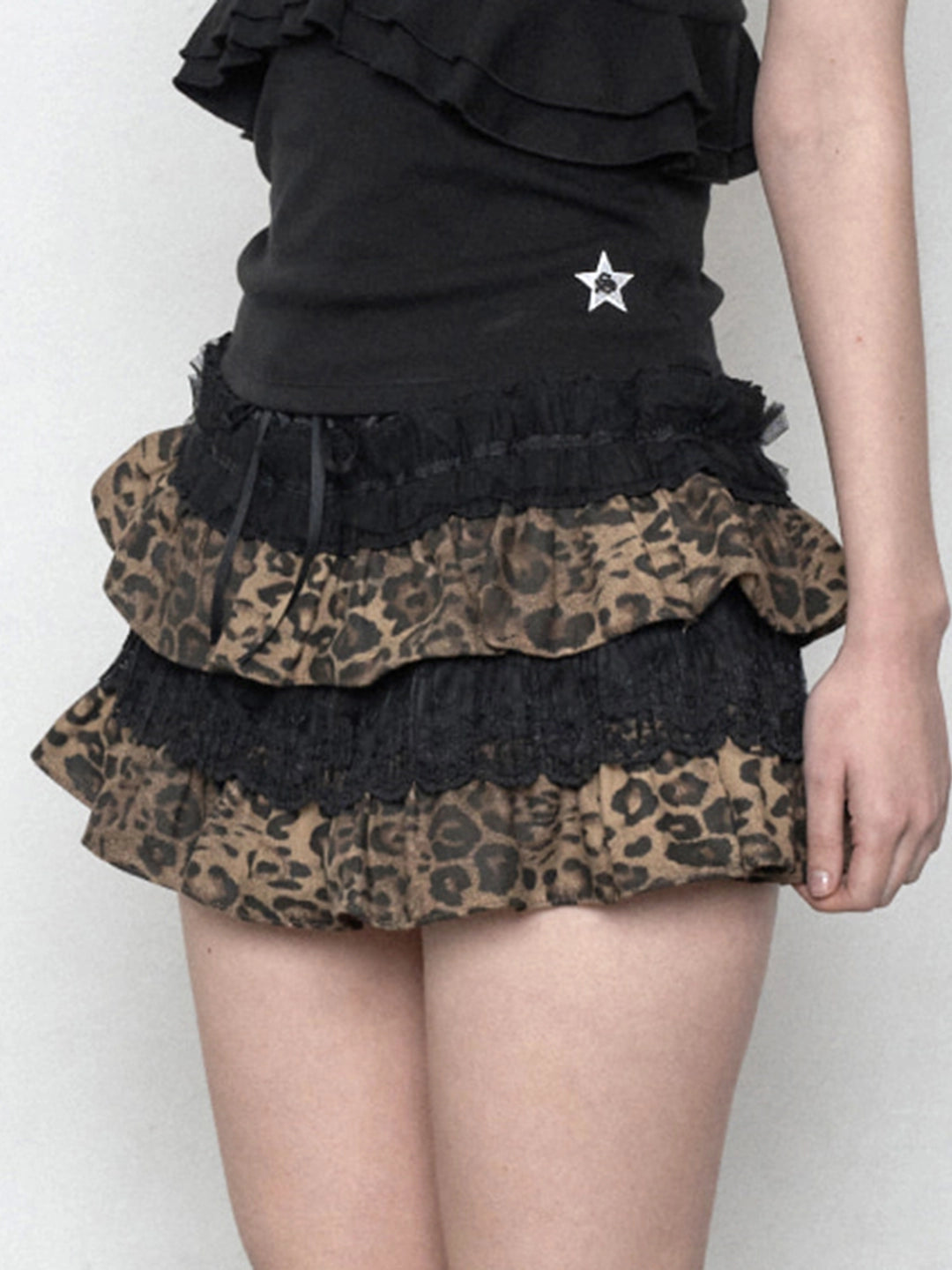 Lace patchwork cake skirt