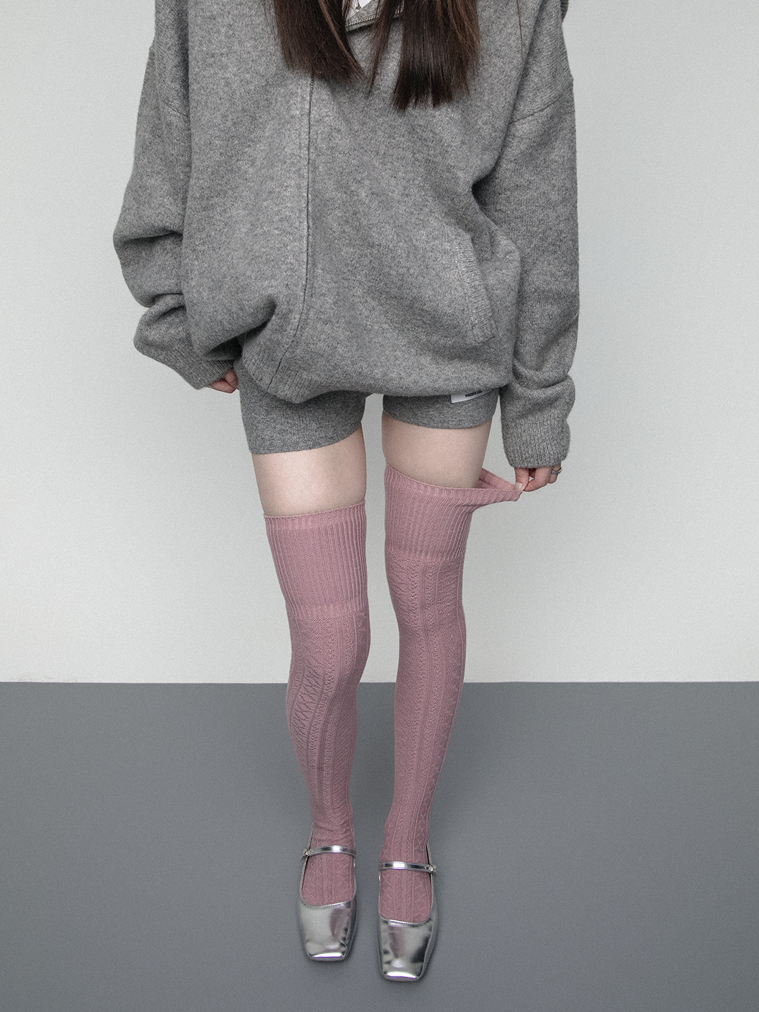 thickened cotton thigh stockings