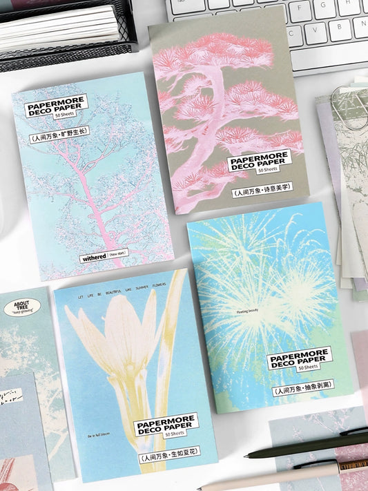 50 sheets of writing paper materials, notebooks, and sticky notes in the world of all things