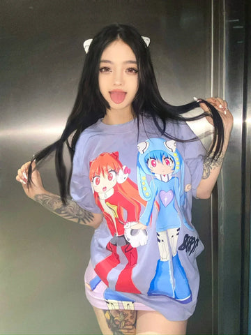 PaoCai joint Eva Lingpoli Asuka print tee