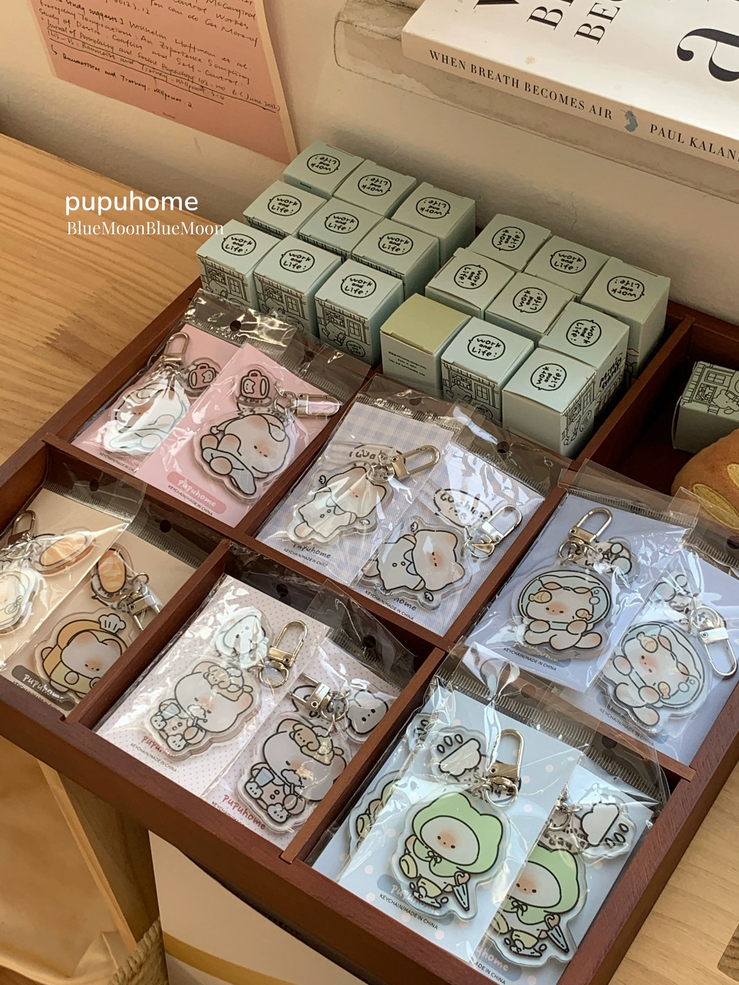Mantou Cat Pupu Acrylic Keychain Cute