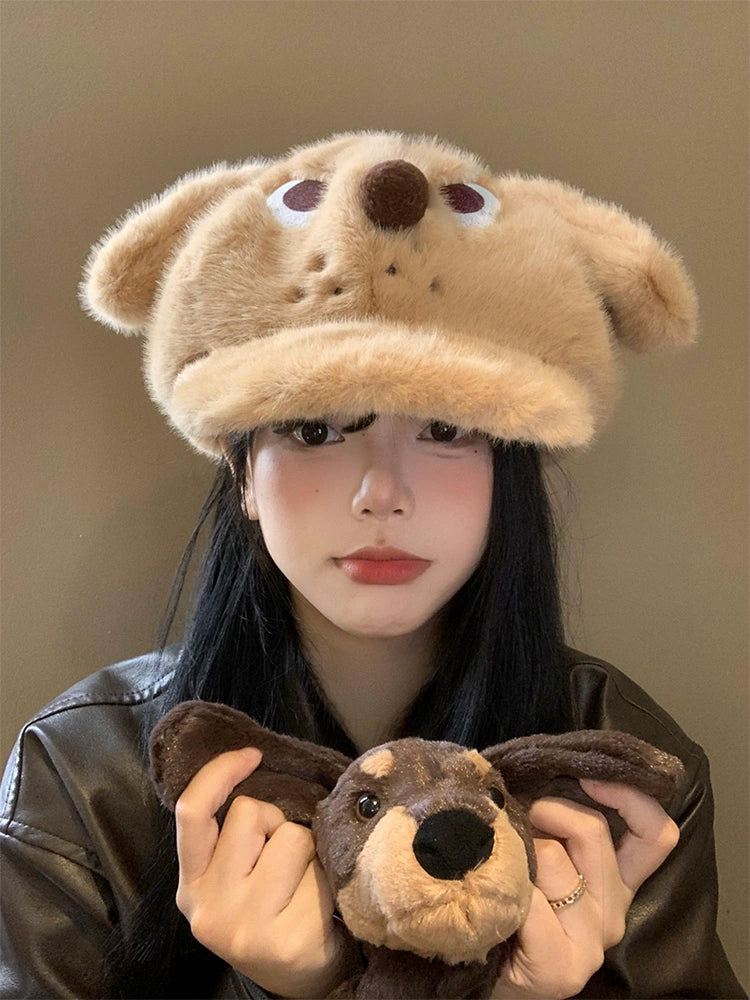 Angry Dog Ears Plush Beret