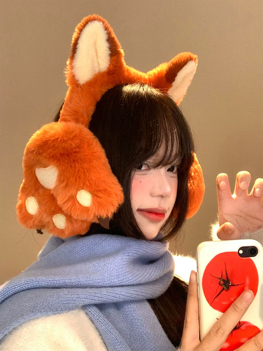 Fox plush earmuffs
