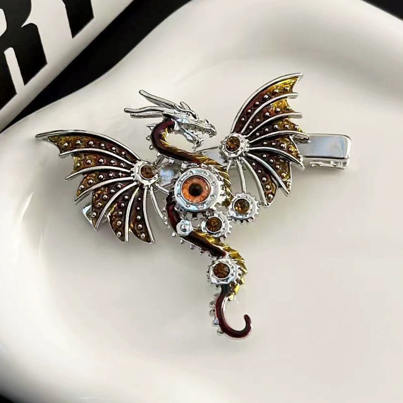 Y2K Heavy Industry Flying Dragon Relief Chocker Necklace