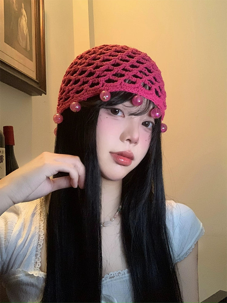 Hand woven hollow round bead toe cap