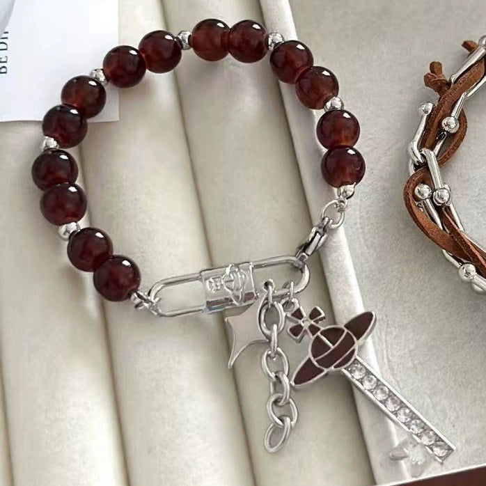 Y2K hippie wasteland style button plush choker