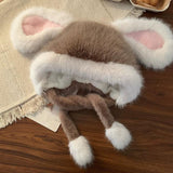 Cute rabbit ear plush hat