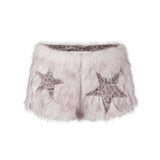 Cat ear hooded cotton jacket cami shorts set