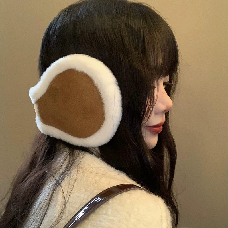 Suede plush earmuffs
