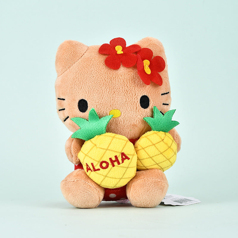 Hawaiian Pineapple Orchard Hello Kitty Plush Pendant