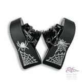 PunkGothic Spider Dark Chain Thick Bottom Slippers