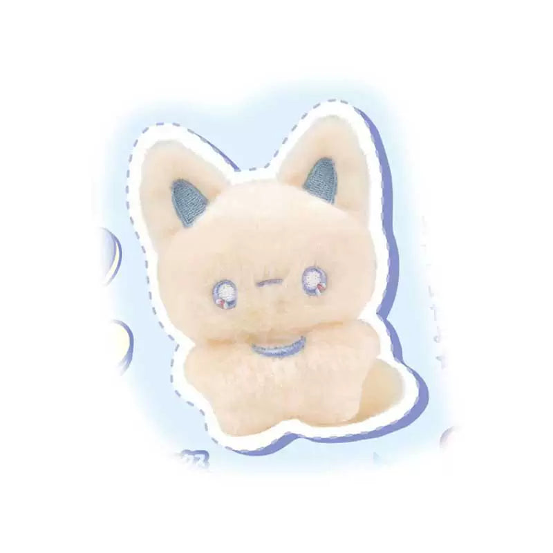 Japanese Qualia Moon Friends 2 Fox Plush Pendant Twisted Egg