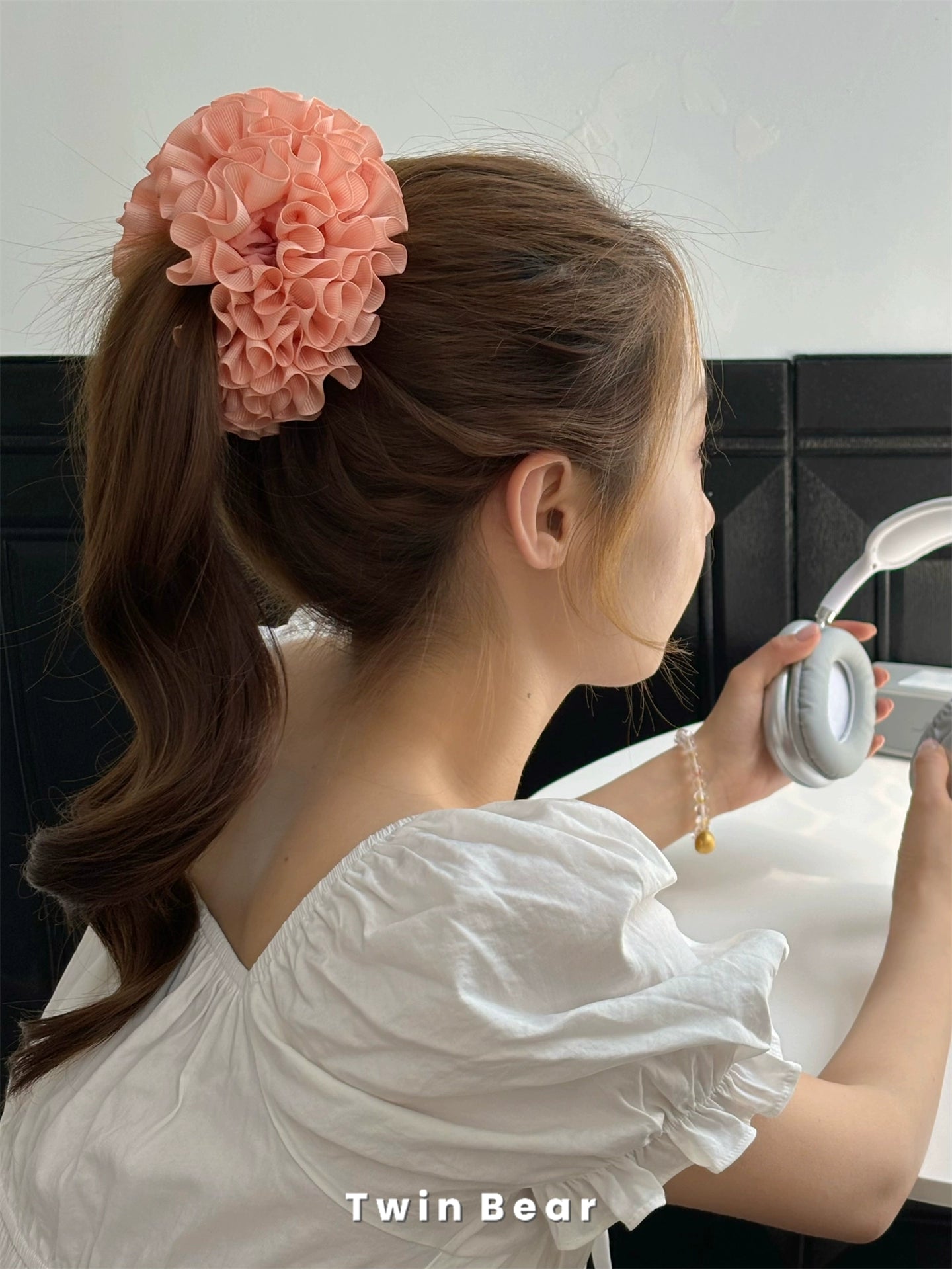 Heavy Industry Organ Fold~Multi Layer Hydrangea Flower Scrunchie