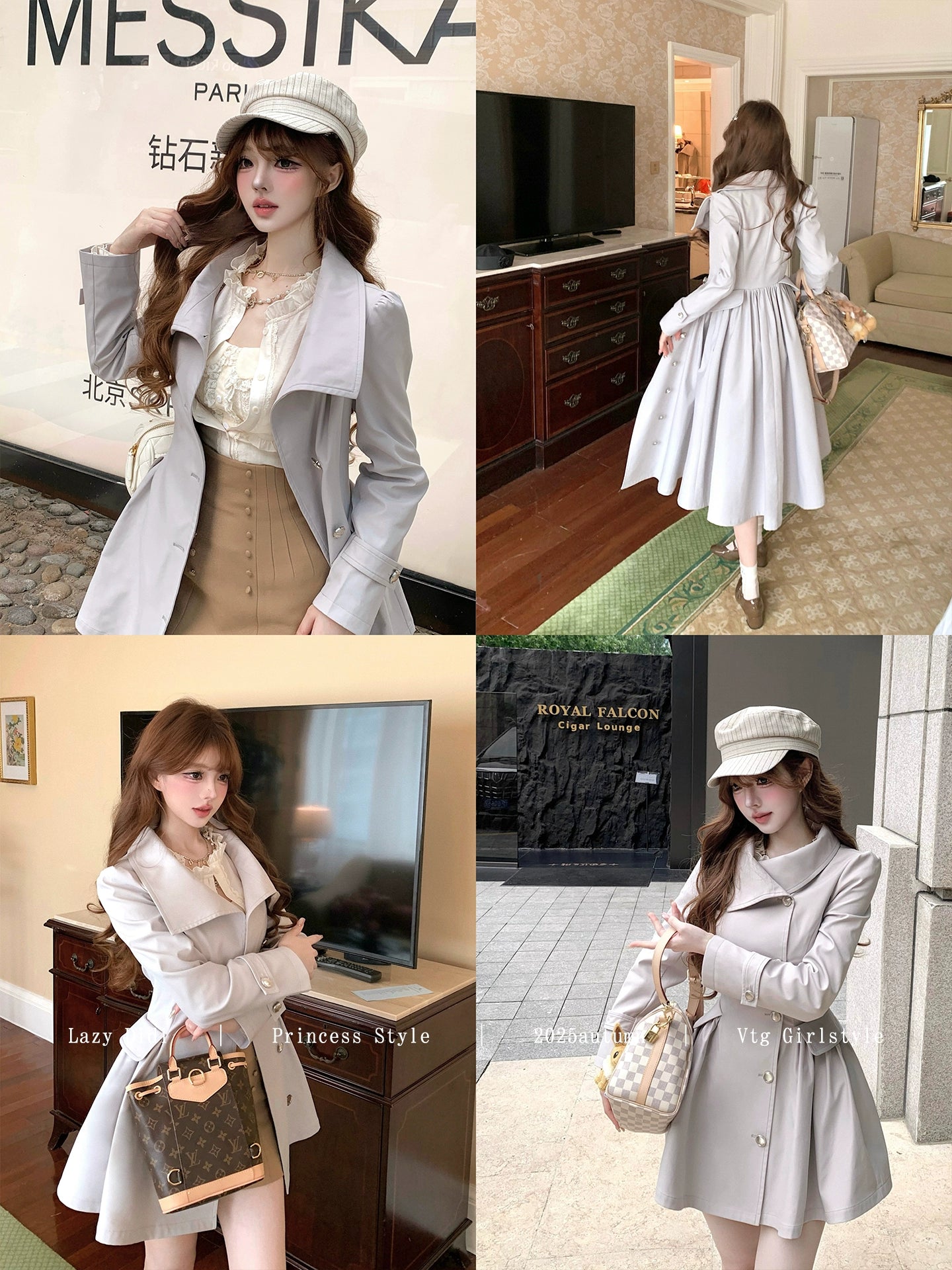 Black Short Flared Hem Trench Coat