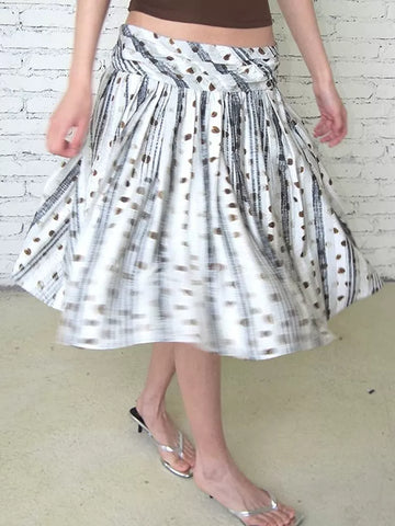 Waterbear retro romantic polka dot blend simple half skirt