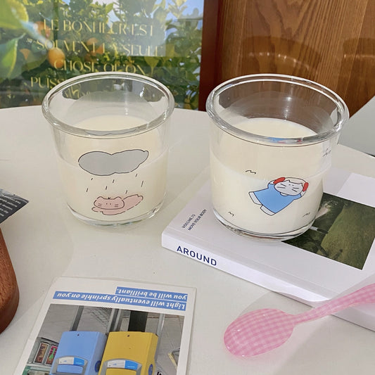 Cute glass cold cup