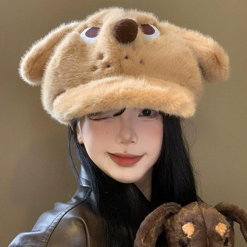 Angry Dog Ears Plush Beret