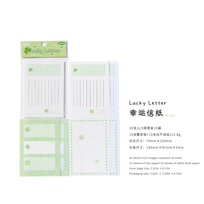 30pcs Four Leaf Clover Lucky Day Notebook