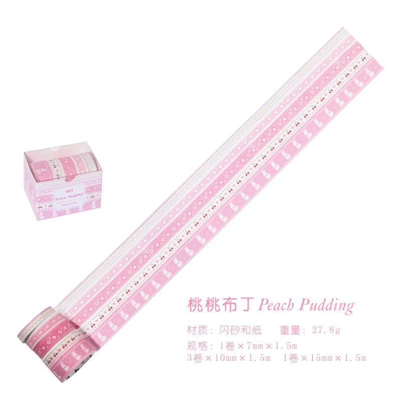 5rolls Roaming Star Island Colorful Grid Patching Tape