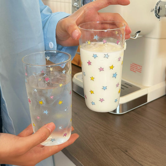 Colorful Star Glass Cup