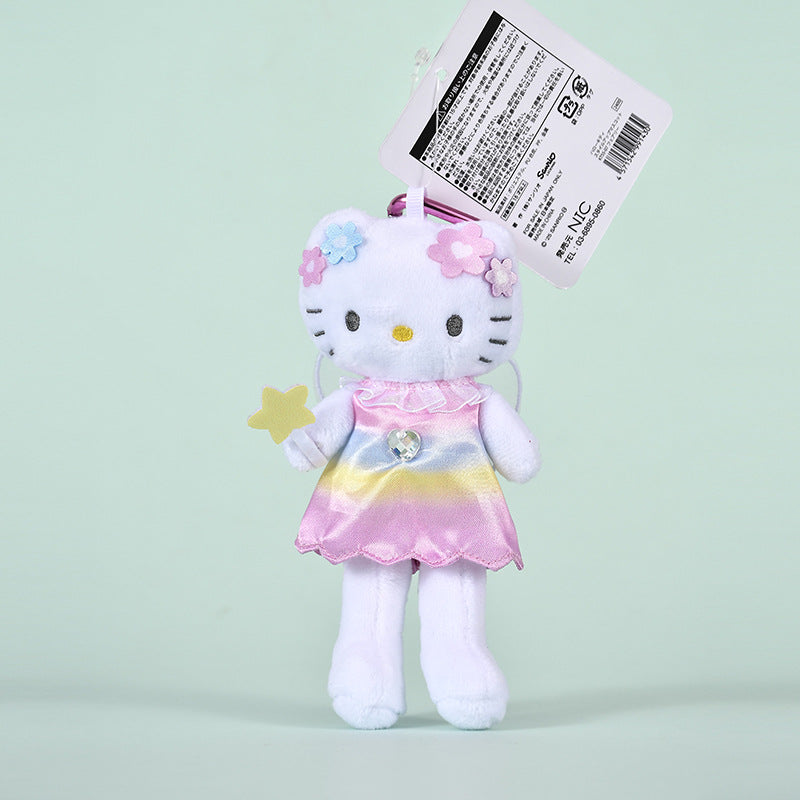 Cherry Blossom Pink Long Leg Kitty Plush Pendant