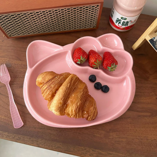 Pink Hello Kitty Divided Plate