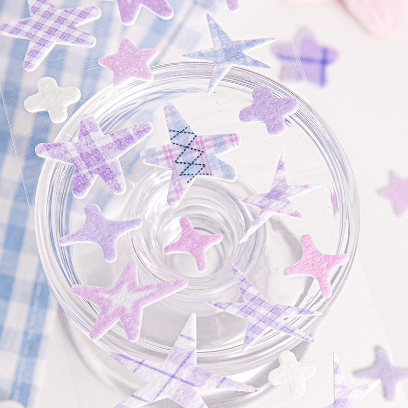 Star shaped three-dimensional felt decorative sticker