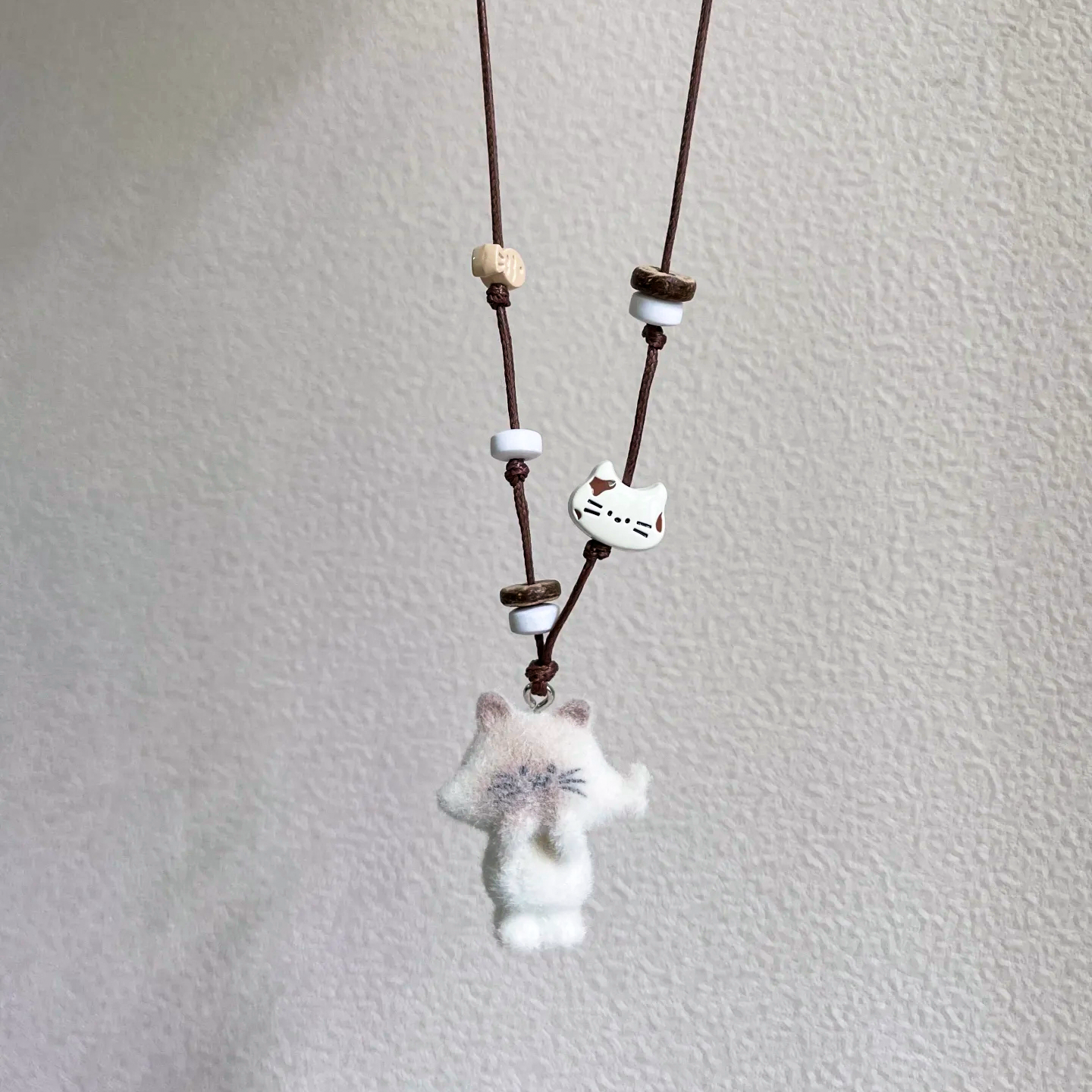 Y2K Mouth Full Kitten Plush Necklace