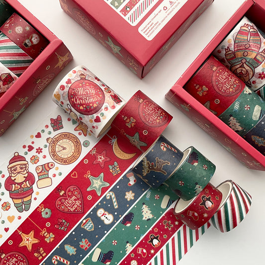 Christmas gifts and paper tape gift boxes
