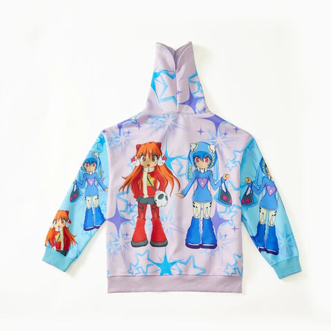 PaoCai co-branded Eva Lingpoli Asuka printed jacket