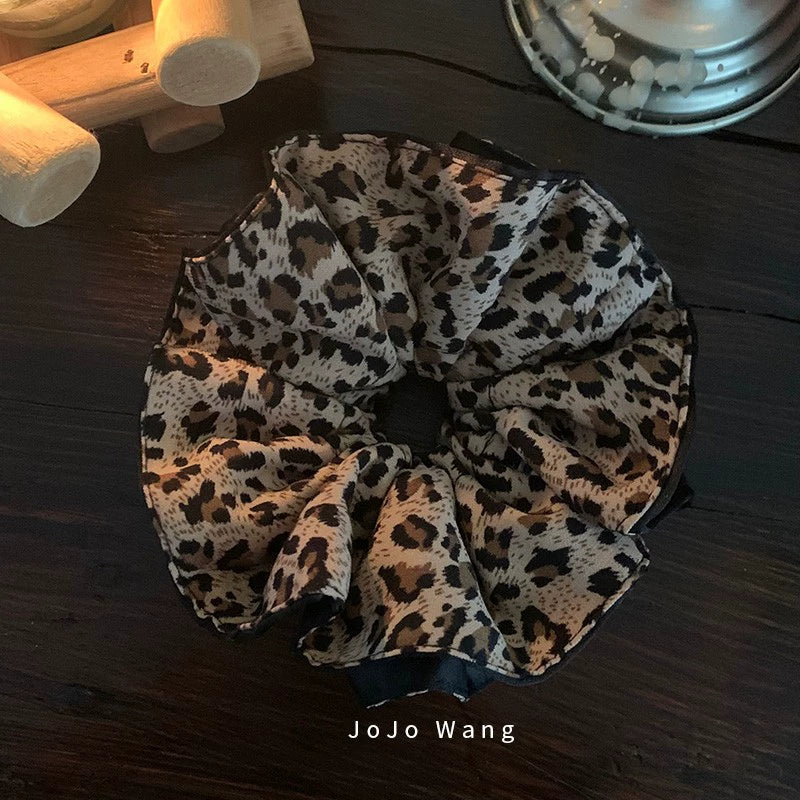 Leopard print bow hair clip