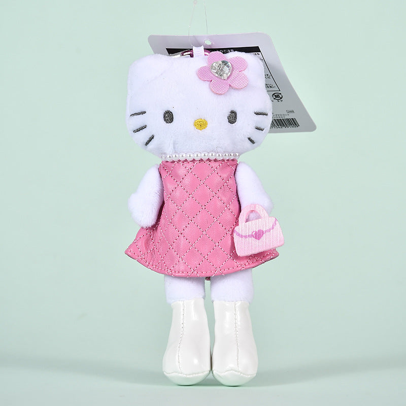 Cherry Blossom Pink Long Leg Kitty Plush Pendant