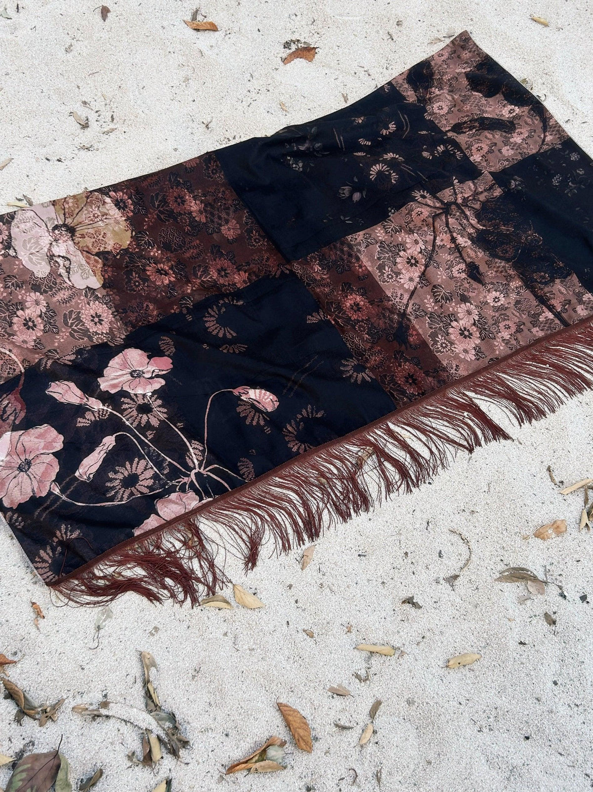 Swaying handmade fringed vintage hanging cloth background cloth