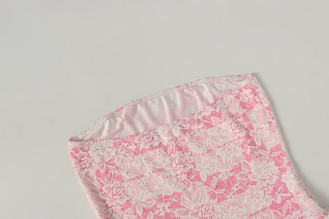 three-layer white lace dress