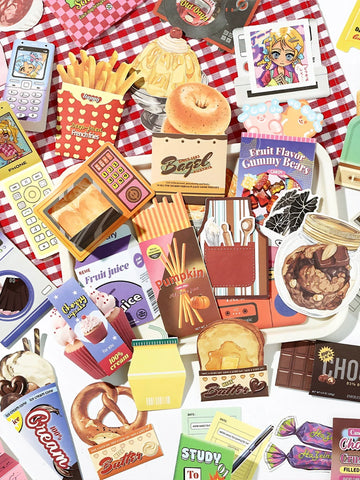 Japanese retro fun sticky note material book 20pic